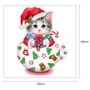 5D DIY Diamond Painting Christmas Cup Cat Cross Stitch Embroidery Mosaic