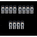 12Pieces 194 T10 DC12V LED Bulb Wedge License Plate for Motorbike White