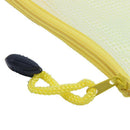 10 x Office Grid A5 File Document Paper Zip Pocket Holder Yellow G3W4