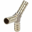 Y-hose connector made of brass, 3-way connector, for 8 mm hoses