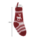 Christmas Stockings Home Decoration Candy Knitted Bag Tree Pendant (Red)
