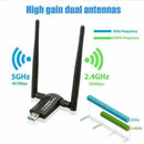 1200Mbps Mini Dual Band USB3.0 WiFi Adapter PC Wireless Lan 2.4G/ Receiving J5U9