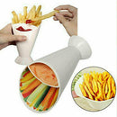 Dipper Fry Snack Cone Stand French Fries Sauce Ketchup Dip Holder K3B5