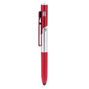 Multifunction Ballpoint Pen Folding LED Light Mobile Phone Stand Pen (Red