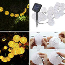 30LED Solar Powered Fairy String Lantern Lights Garden Hanging Christmas Ho U0Z1