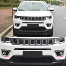 Chrome Front Fog Light Lamp Bumper Cover Trim  fit for Jeep Compass 2017-2018 Hf