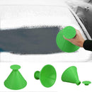 Cone Shaped Scrape Windshield Ice Scraper Funnel Remover (Green 14.5cm) A