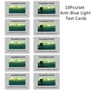 10Pcs Anti Blue Light Purple Test Card Glasses Reusable Polarized Vision T Nw