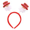 6 Pieces Christmas Headbands - Funny Reindeer Snowman Head Boppers for kids