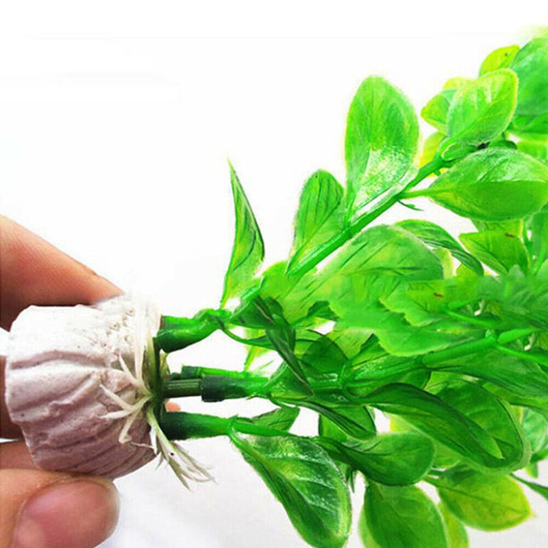 3PCS Artificial Plastic Underwater Grass Green Plant for Fish Tank Aquarium