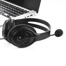 USB Computer Headset with Boom Mic Over Ear Headphones for Laptop Desktop A