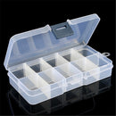 Trendy Design Empty Storage Case Box 10 Cells for Nail Art Tips Gems