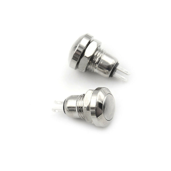 2pcs 8mm Mini Micro 2Pin Metal Waterproof Momentary Push Button Switch SEAU