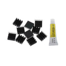 10pcs Practical LED CPU  Sink Cooling Radiator 14x14x6mm W/ 5g Glue