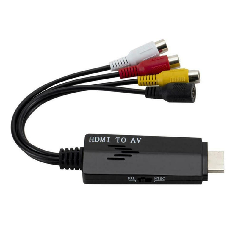 1080P HDMI to AV Convert Cable Male to 3RCA Composite Female Adapter Cord