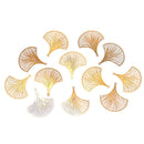 10Pcs/Set Hollow Ginkgo Leaves Shape Slices Charms Pendant DIY Jewelry Findi 3C