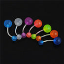 7Pcs a lot Glow Dark Belly Button Navel Bar Rings Body Piercing Jewelry Newly