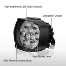 9LED Motorcycle Headlight Spot Lights Head Lamp LED Front DC12V Driving M&O