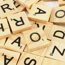 100pcs DIY English Words Wood puzzle Tiles Letter  NumberAlphabet Scrabbles W3R3