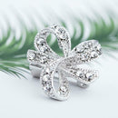 Elegant Bowknot Rhinestone Brooch Badge Lapel Backpack Jewelry Accessories