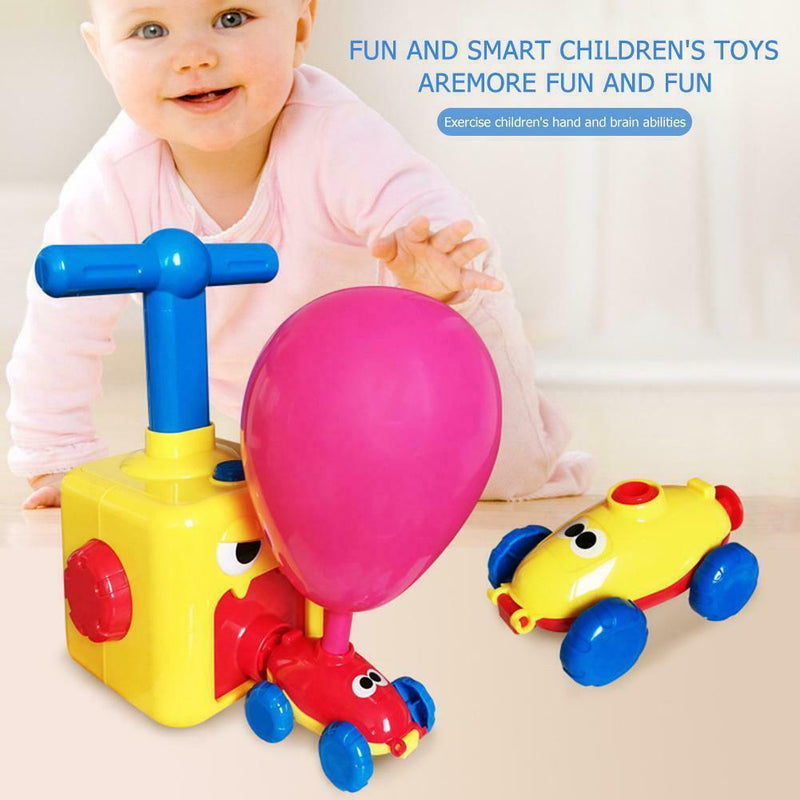 2020 Fun Inertia Balloon Powered Car Toys Aerodynamics Inertial Power Kids New