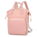 Pure Color Mommy Travel Backpacks Nylon Large Maternity Nappy Bags (Pink)