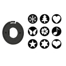 52mm Star Special Effect Kit Bokeh Filter Spot Card with 9 Patterns Flower Music