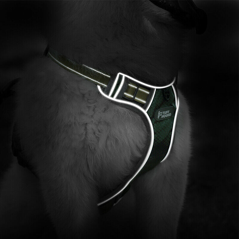 Tuff Hound Medium And Large Dog Collar Anti-Rush Chest Back Comfortable Bre