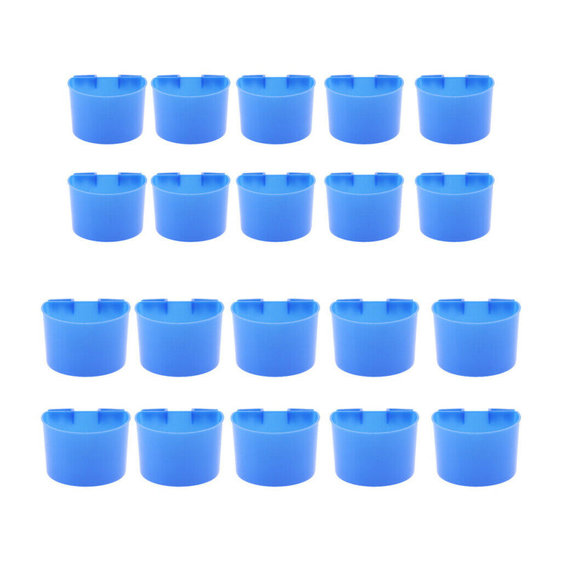 20 Pcs Pigeons Sand Cups Bird Food Water Container Plastic Bowl For Cage