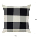 Linen Lattice Double Sided Print Pillowcase Soft Sofa Throw Pillow Case (5)
