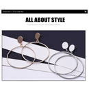 Simple Round Earrings Geometric Big Circle Trendy Earrings For Women Earrin