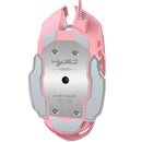 X500 Wired LED Light 6 Button 3200 DPI Optical Usb Gaming Mouse for PC -Pink