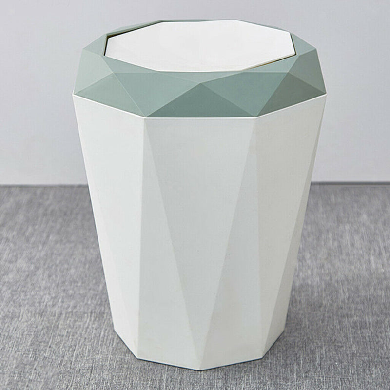 2Pcs Rubbish Garbage Bin Trash Can Swing Lid Bathroom Living Room Hotel