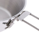 Portable Camping Picnic Cookware Stainless Steel Cooking Hiking Bowl Pot Pan3C