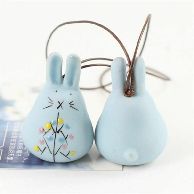 Exquisite hand-made ceramic wind chimes jewelry cute rabbit wind bell Bell
