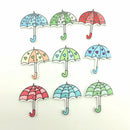 Pack of 50PCS Umbrella Buttons Random Color of Various Plain Round DIY 2 Ho