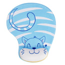 Skid Resistance Memory Foam Comfort Wrist Rest Support Mouse Pad Blue Cat A
