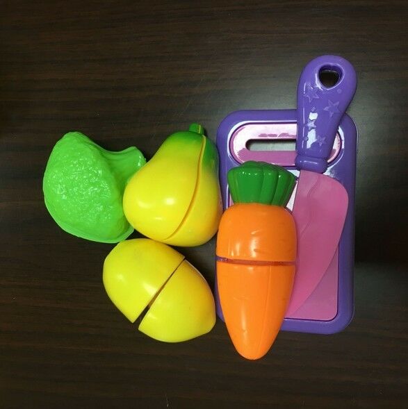 6pcs/set Kids Kitchen Fruit Vegetable Food Pretend Role Play Cutting Set Toys ME
