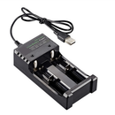 USB Port Dual Slots Charger Universal For 3.7V 18650 16340 14500 Li-ion Battery