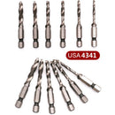 6pcs Hex Shank Drill Bit & Screw Thread Tap Taper Machine Hand Tool 6/8/10-32NC