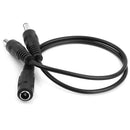 2pcs Dc 5.5 X 2.1 mm 1 plug to 2 plug adapter Power cable adapter N5C5