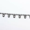 1 Yard Black Rhinestone Diamante Chain Trim Craft Applique Lace Sewing Trim