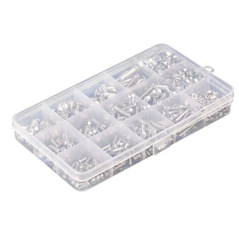 500Pcs Screw And Nut Kits, M5 M3 M4 Steel Various Hexagon Socket Head Bolts D1G8