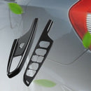 Car Armrest Carbon Fiber Door Window Switch Cover for Hyundai Kona Encino 1
