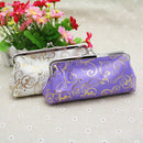 Women's Flower Floral Coin Purse Wallet Money Bag Mini Clutch Bag(purple)