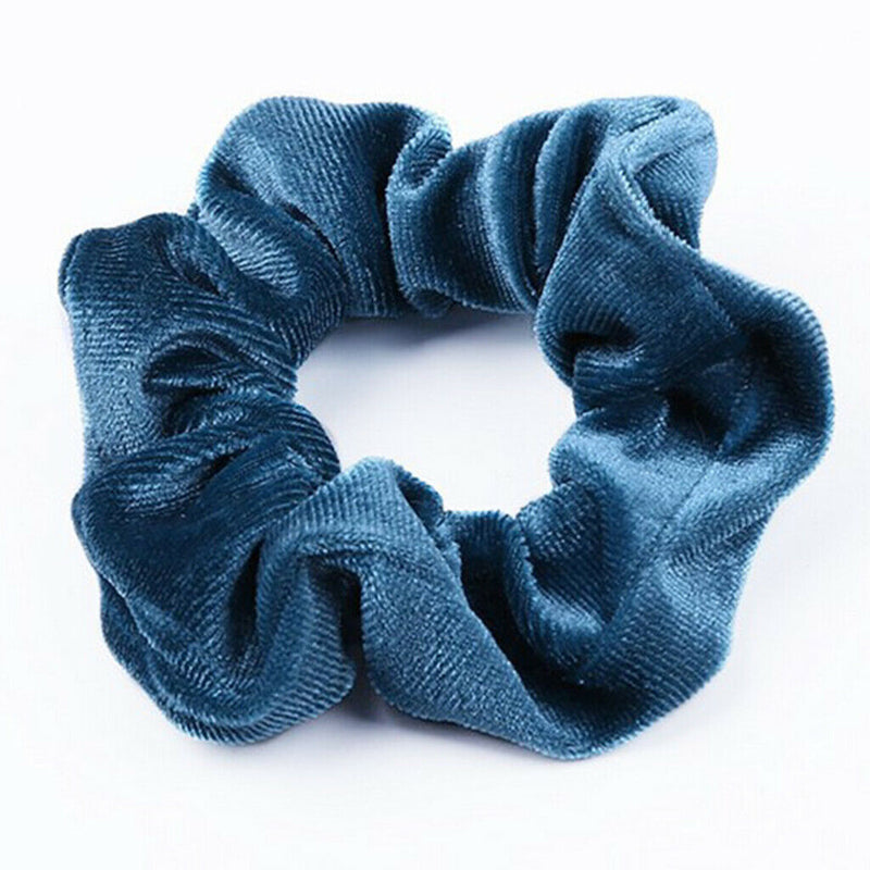 Pack of 2 Hair Scrunchies Velvet Elastic Bobbles Hair Bands - Soft Scrunchy Hair