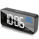 Digital Alarm Clock for Bedrooms LED Display with USB Port Charger,12/24 H,