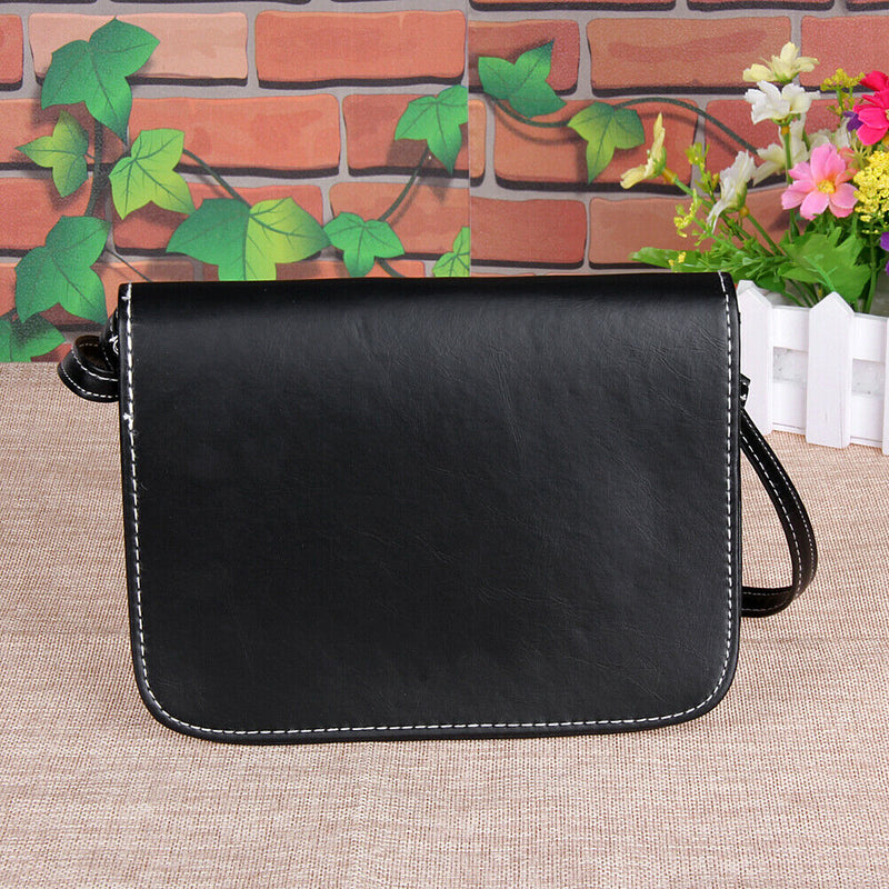 women messenger bags crossbody bags ladies shoulder purse(Black) A
