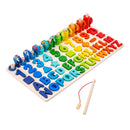 Shape Sorter Game Preschool Education Math Stacking Block 6 in 1 Learning Wood