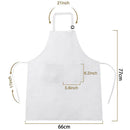 6 Pieces White Apron Set Unisex Adjustable Chef Hat Kitchen Baker Cook Apro